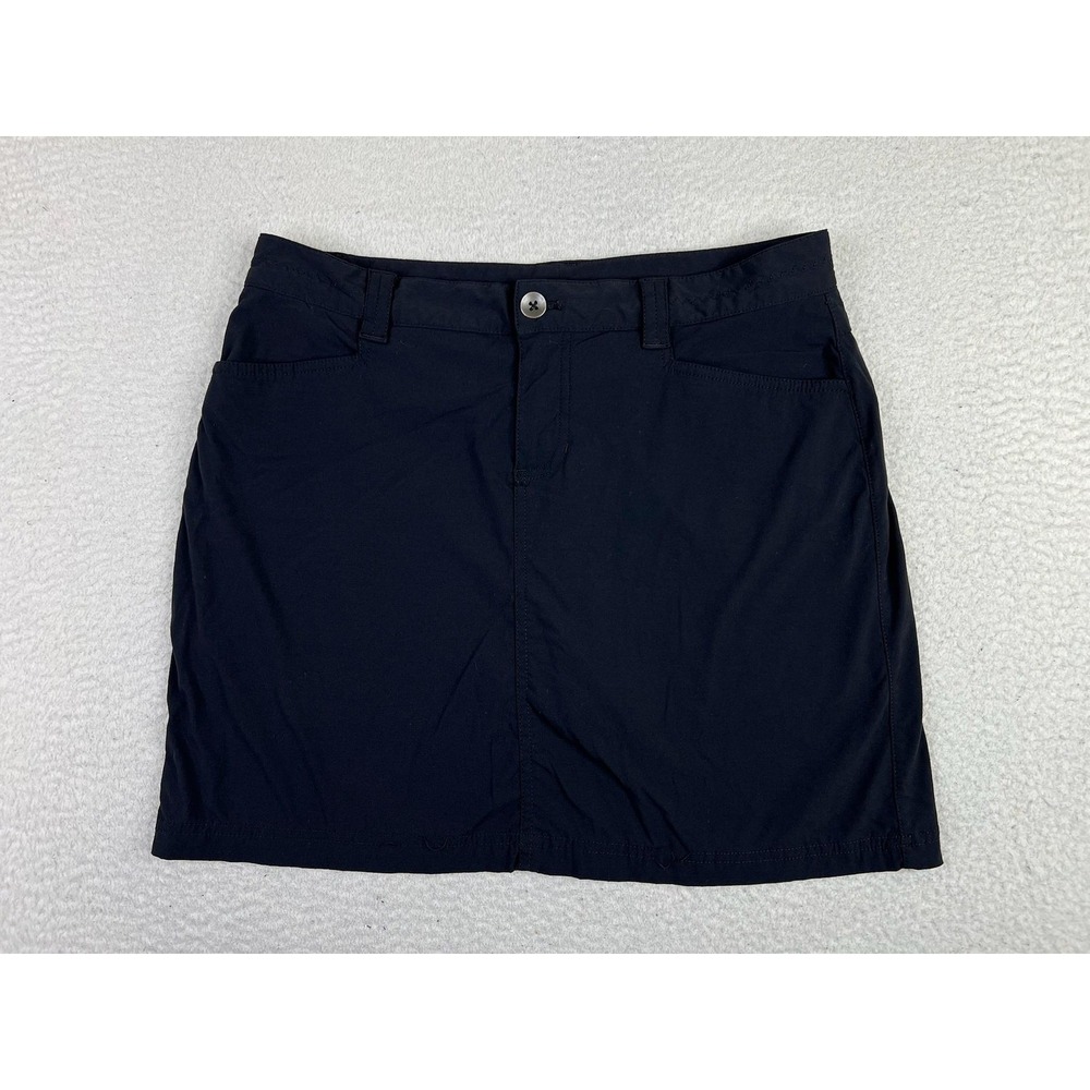 Eddie Bauer Womens 6 Black Stretch Hiking Skort Lined Pockets Casual Outdoor